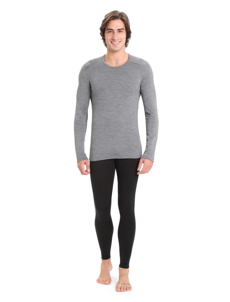 Gritstone Heather Icebreaker Merino 260 Tech Long Sleeve Crewe Thermal Top Men's Base Layers | AU 1396BEXC